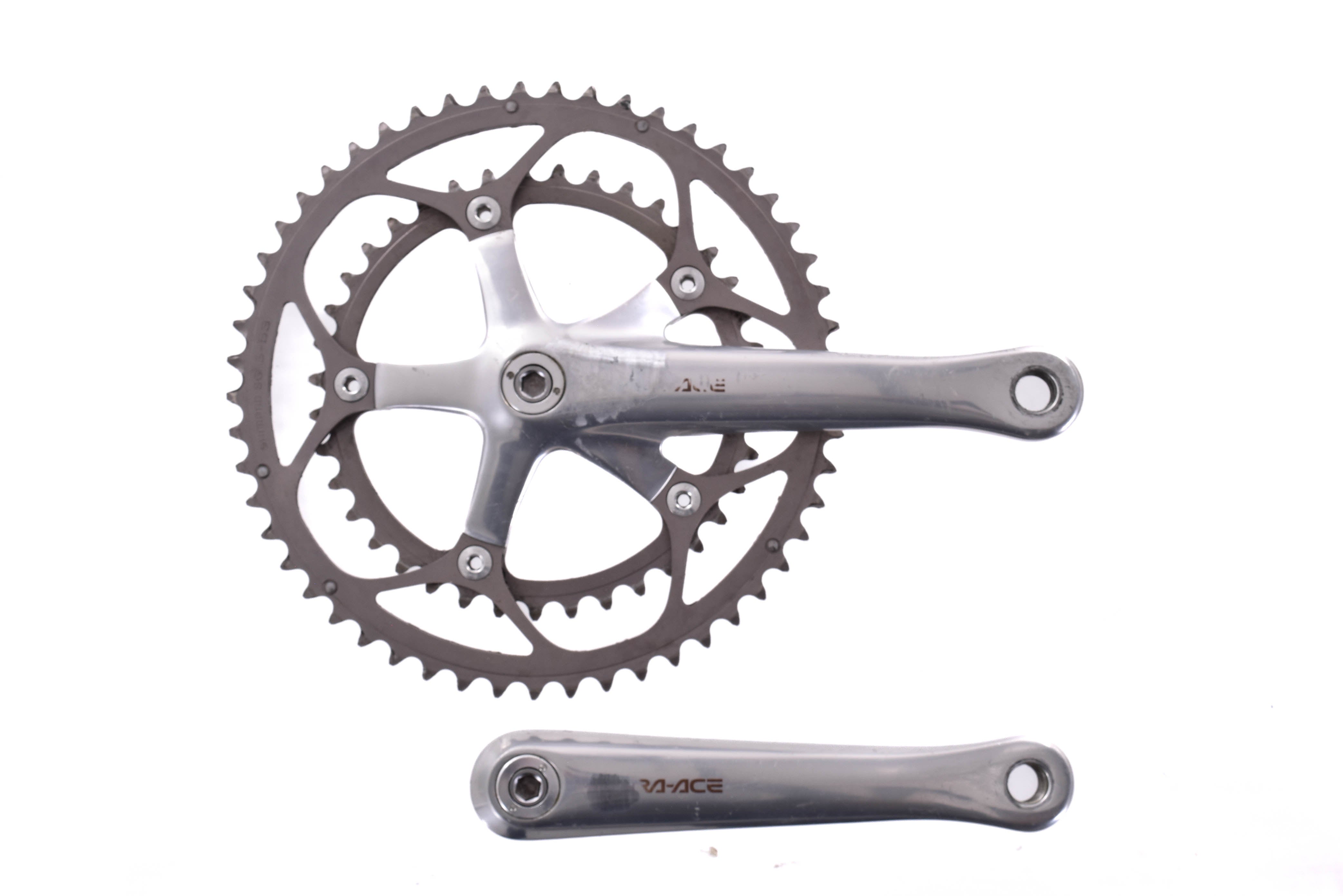 USED Shimano Dura-Ace FC-7700 172.5mm 53/39T Road Crankset Silver