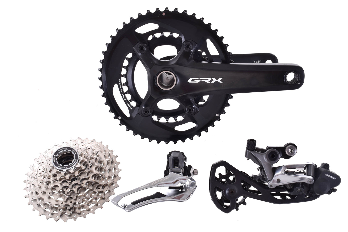 USED Shimano GRX RX810 2x11 Partial Groupset 170mm 48/31T Crank FC, RD, FD, CS-HG700 11-34T