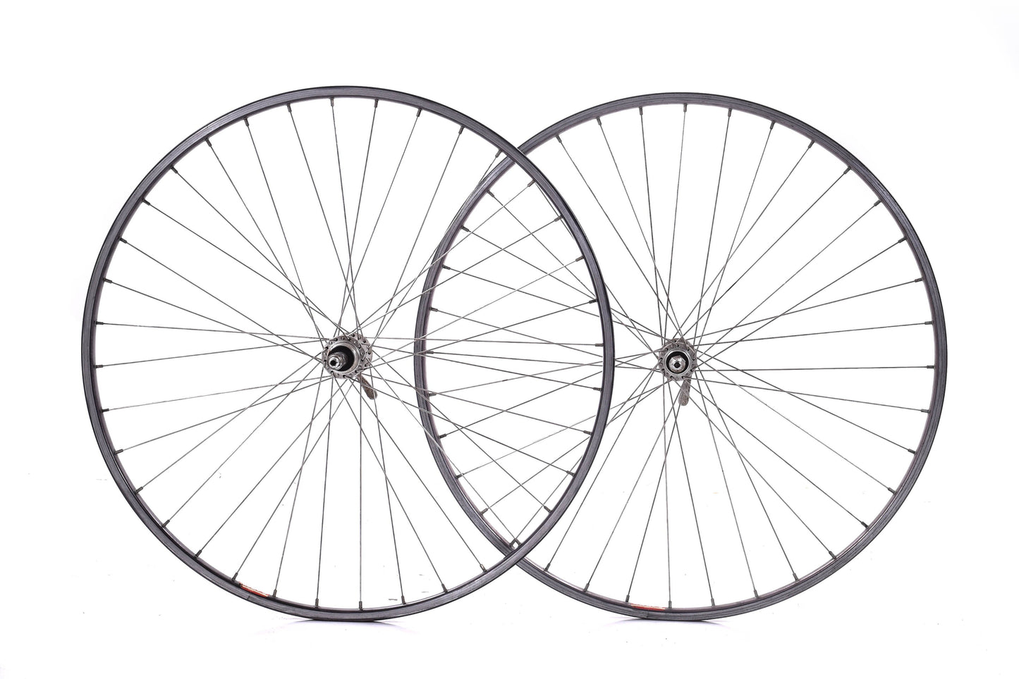 USED Vintage Araya Japan 700C Alloy Clincher 36H Road/Touring Wheelset w/ Suzue Sealed Bearing Hubs 126mm Freewheel