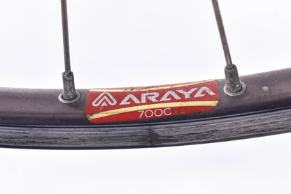 USED Vintage Araya Japan 700C Alloy Clincher 36H Road/Touring Wheelset w/ Suzue Sealed Bearing Hubs 126mm Freewheel