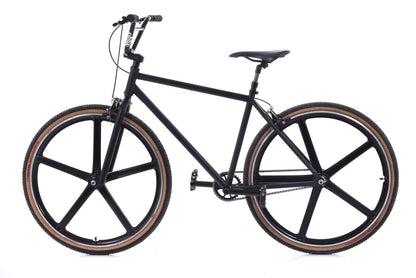 USED Crew Bike Co. Defender Single Speed Bike w/ 700C Mag Wheels Black