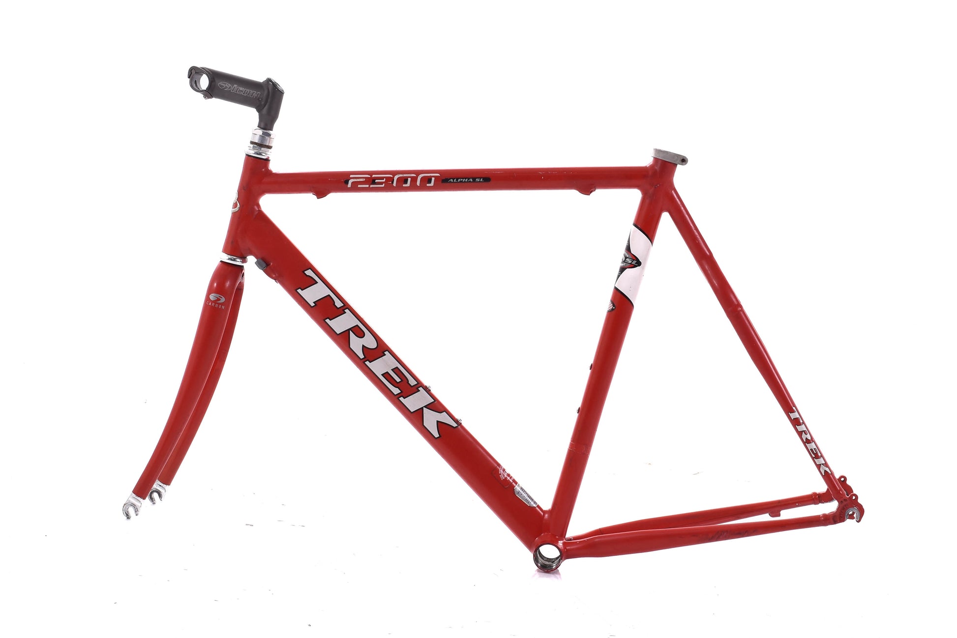 USED Trek 2300 Alpha SL Aluminum 58cm Road Bike Frame w/ Carbon Fork M