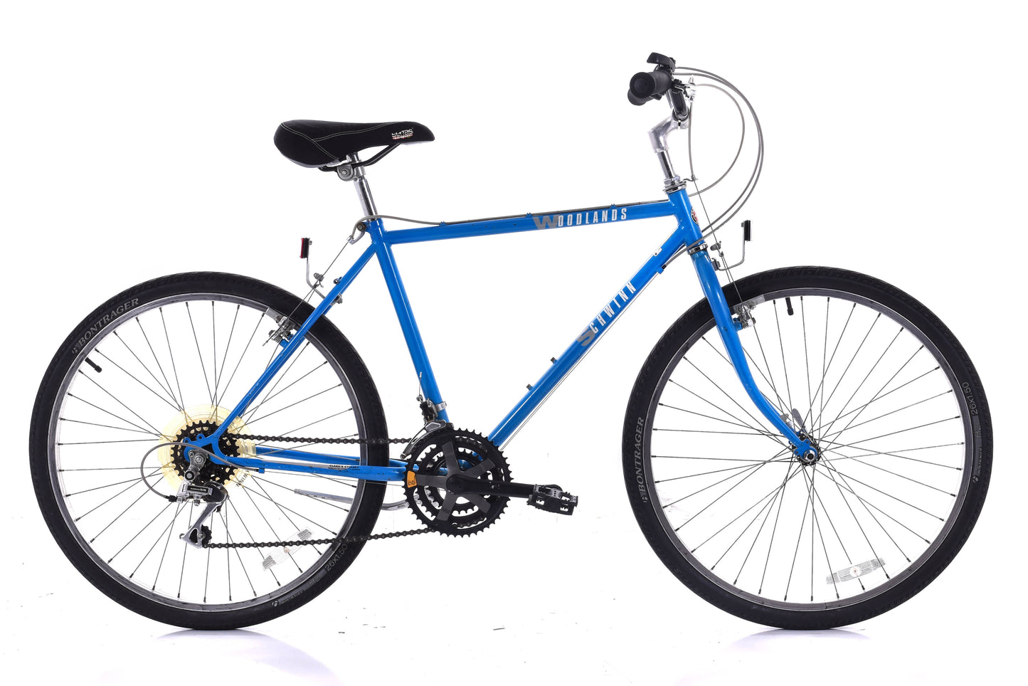 USED Schwinn Woodlands Steel Small Hybrid Bike Blue