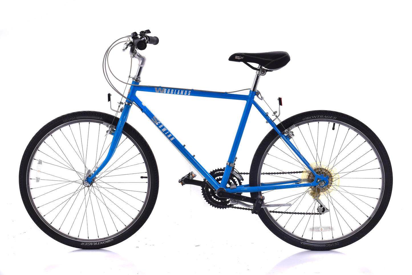 USED Schwinn Woodlands Steel Small Hybrid Bike Blue