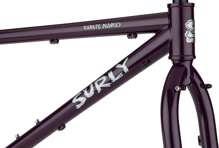 NEW Surly Karate Monkey Mountain Bike Frameset - 27.5/29", Steel, Organic Eggplant