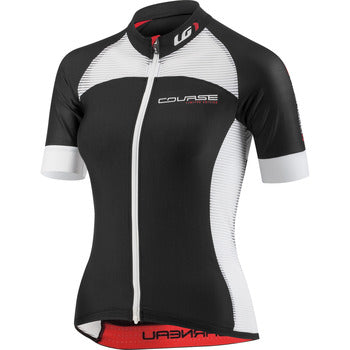 NEW Woman Louis Garneau Course Superleggero Jersey Black/White X-Large Full Zip