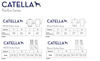*NEW* Catella Women's PCH Bib Shorts Pacifica, Medium - Around the Cycle