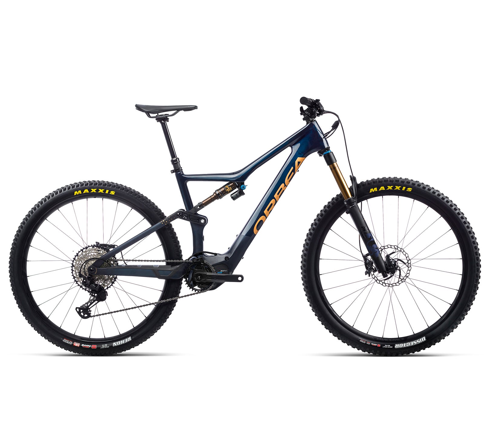 NEW 2022 Orbea Rise M10 20mph E-Mountain Bike Blue/Redgold S