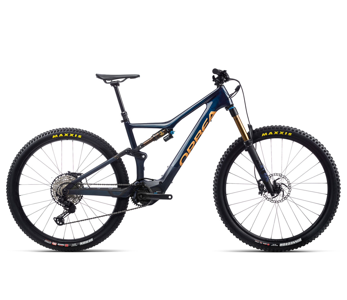 DEMO Orbea Rise M10 Large 20mph Carbon E-Mountain Bike Blue/Redgold