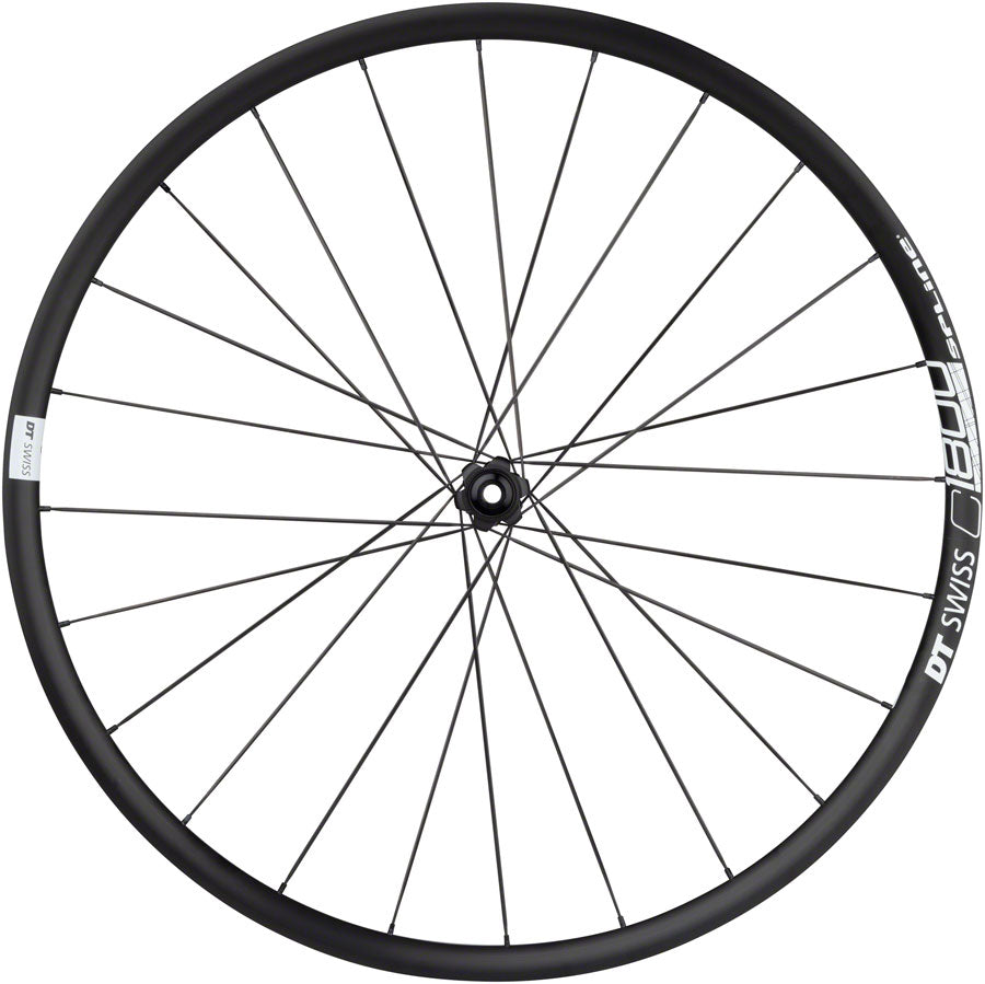 NEW DT Swiss C 1800 Spline Front Wheel - 700, 12 x 100mm, Center-Lock, Black - Around the Cycle