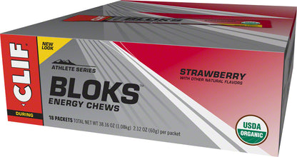 BOX OF 18 - Clif Shot Bloks: Strawberry