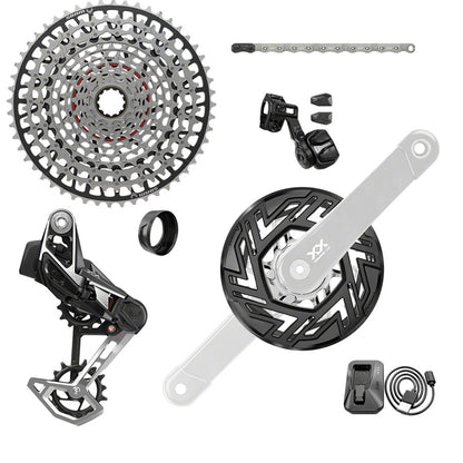 NEW SRAM XX Eagle T-Type Ebike AXS Groupset - 104BCD 36T, Derailleur, Shifter, 10-52t Cassette, Clip-On Guard, Arms not included