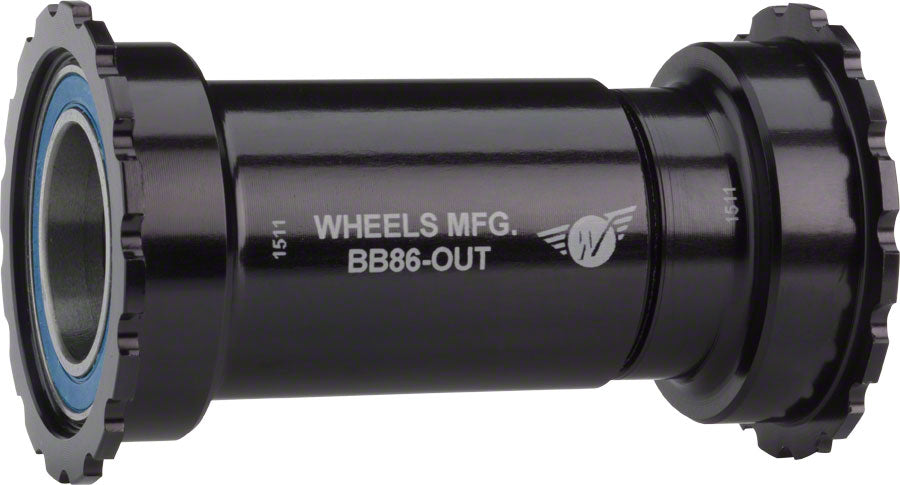 NEW Wheels Manufacturing BB86/92 Shimano Bottom Bracket with ABEC-3 Bearings Black Cups - Threaded