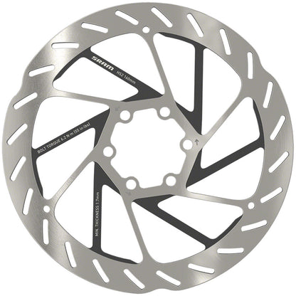 NEW SRAM HS2 Disc Brake Rotor - 160mm, 6-Bolt, Rounded, Silver/Black