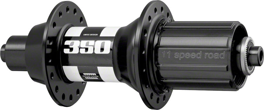 NEW DT Swiss 350 Rear Hub - QR x 130mm, Rim Brake, HG 11 Road, Black, 32H, 18pt