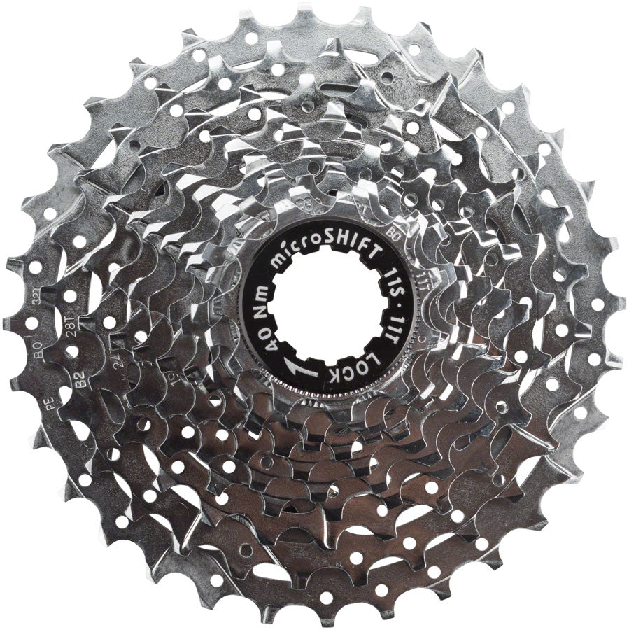 NEW microSHIFT H11 11-Speed Cassette 11-32t, Silver, Chrome Plated