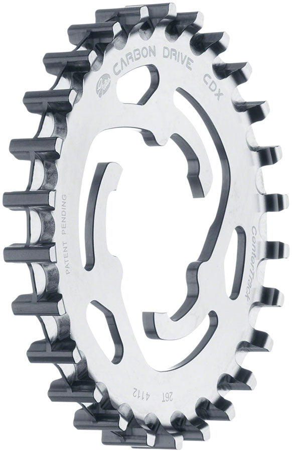 NEW Gates Carbon Drive CDX CenterTrack 3-Lobe SureFit™ Rear Sprocket - 26t, Shimano/SRAM 3-Lobe, Silver - Around the Cycle
