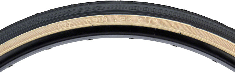 NEW Kenda Street K40 Tire - 26 x 1-3/8, Clincher, Wire, Black/Tan, 30tpi
