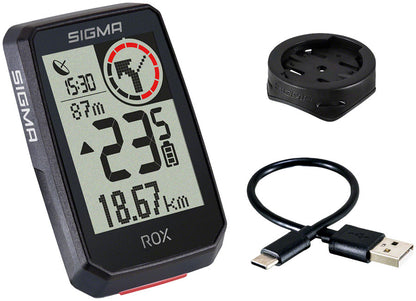 NEW Sigma ROX 2.0 GPS Bike Computer - Wireless, Rechargeable, Black