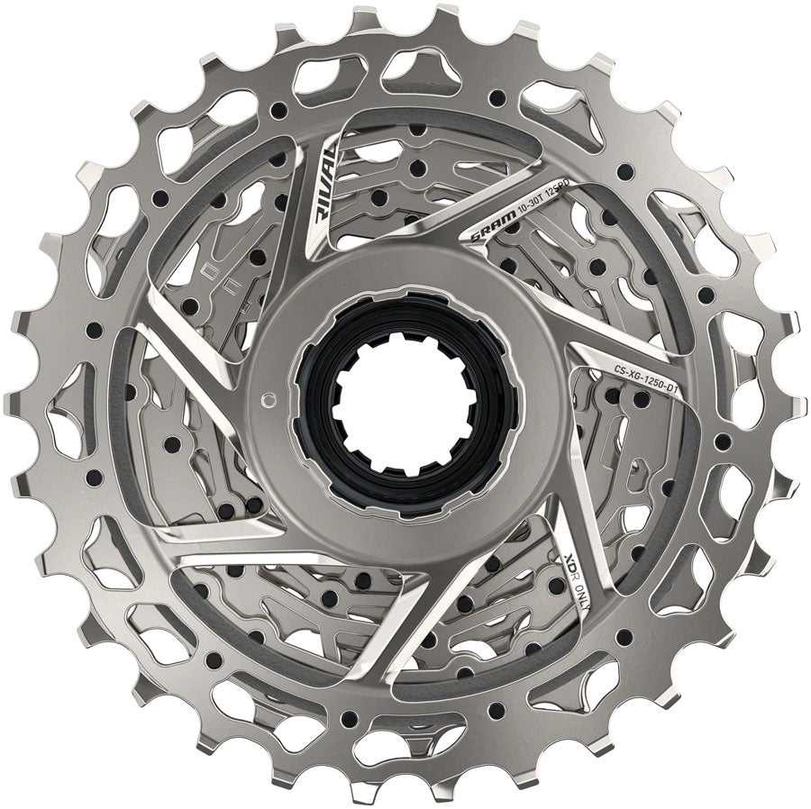 NEW SRAM Rival AXS XG-1250 Cassette - 12-Speed 10-30t Silver For XDR Driver Body D1