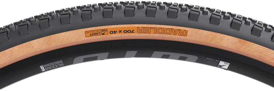 NEW WTB Raddler Tire - 700 x 40, TCS Tubeless, Folding, Black/Tan, Light, Fast Rolling