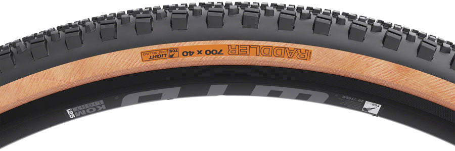 NEW WTB Raddler Tire - 700 x 44, TCS Tubeless, Folding, Black/Tan, Light, Fast Rolling