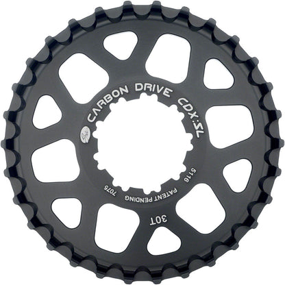 NEW Gates Carbon Drive CDX:SL CenterTrack Freehub 9-Spline Rear Sprocket - 30t, Shimano 9-Spline, Black - Around the Cycle