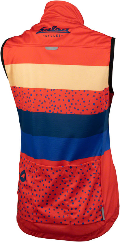 NEW Salsa Team Polytone Women's Vest - Red, w/ Stripes, Large - Around the Cycle