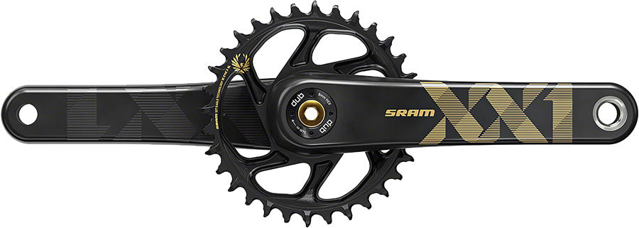 NEW SRAM XX1 Eagle Carbon Crankset Carbon 175mm, Black/Gold