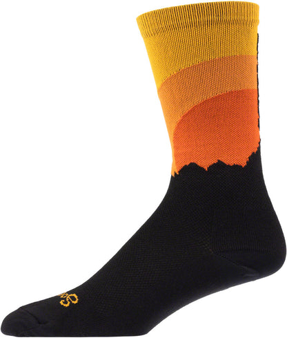 NEW Salsa Dawn Patrol Sock - 8 inch, Black, Orange, Small/ Medium