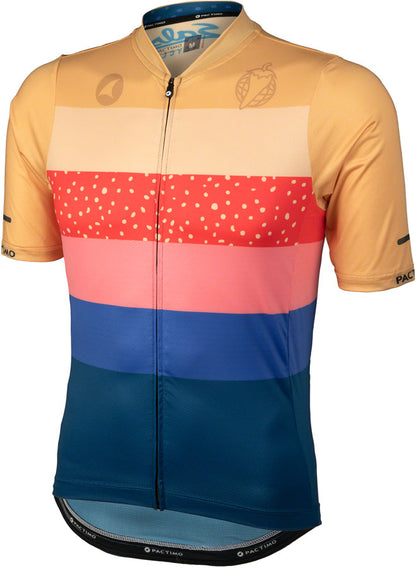 NEW Salsa Team Polytone Men's Jersey - Goldenrod, Dark Blue, w/ Stripes, Large