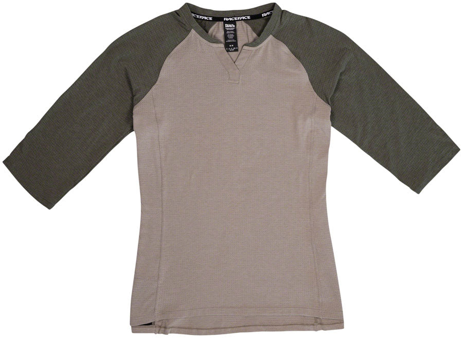 NEW RaceFace Traverse 3/4 Sleeve Jersey - Sand, Women's, Large - Around the Cycle