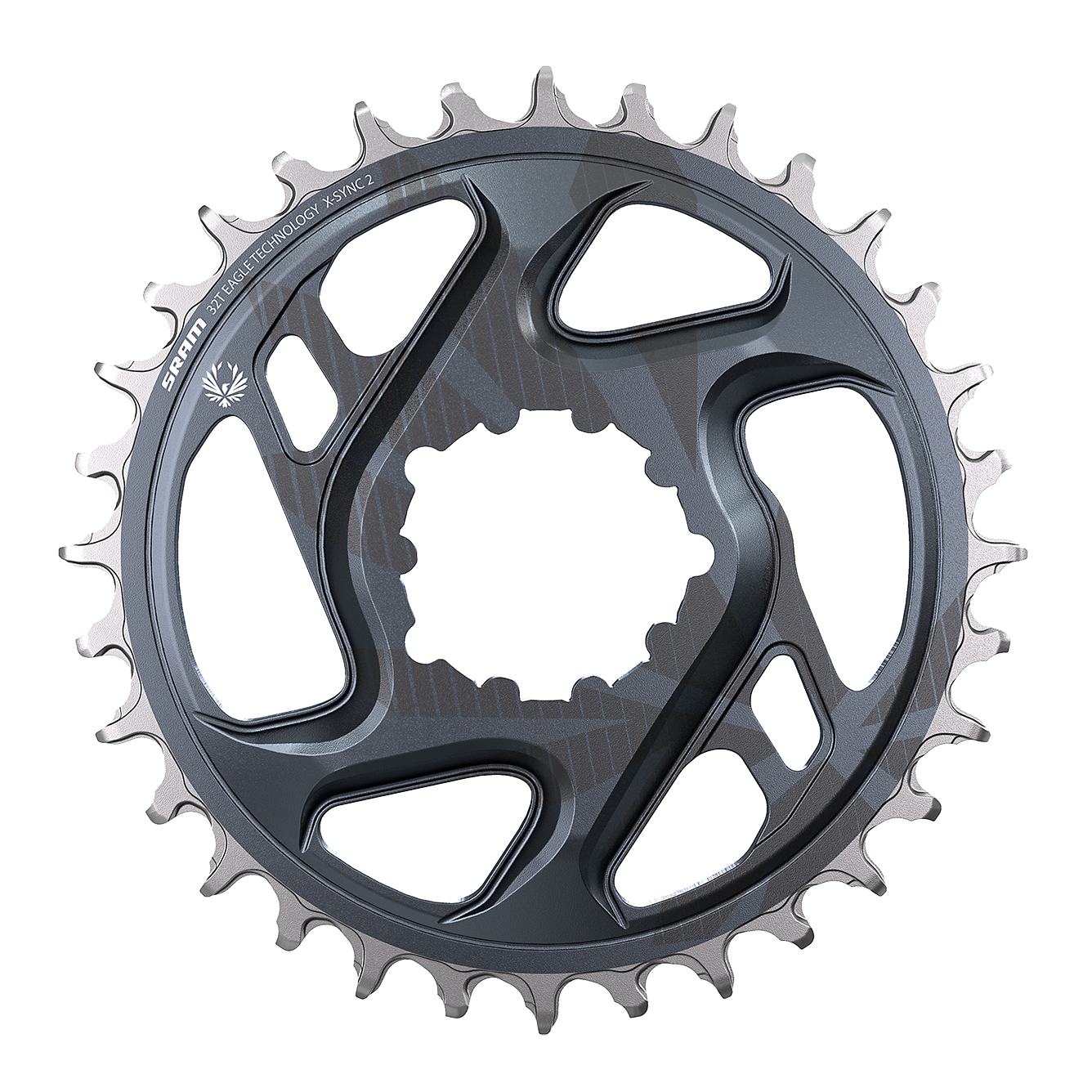 NEW SRAM Eagle X-SYNC 2 Direct Mount Chainring - 30t, Direct Mount, 3mm Offset, For Boost, Lunar Grey