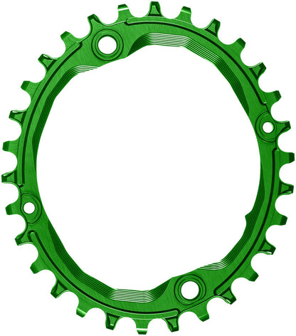 NEW absoluteBLACK Oval 104 BCD Chainring - 30t, 104 BCD, 4-Bolt, Narrow-Wide, Green