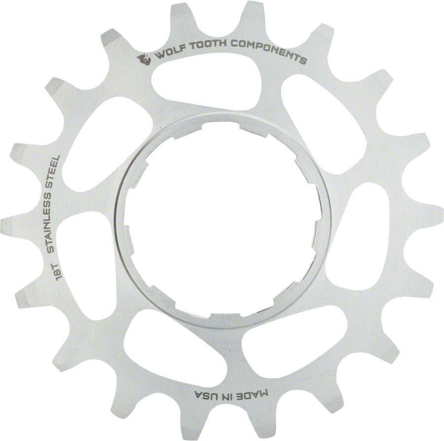 NEW Wolf Tooth Single Speed Stainless Steel Cog: 18T, Compatiblewith 3/32" Chains - Around the Cycle