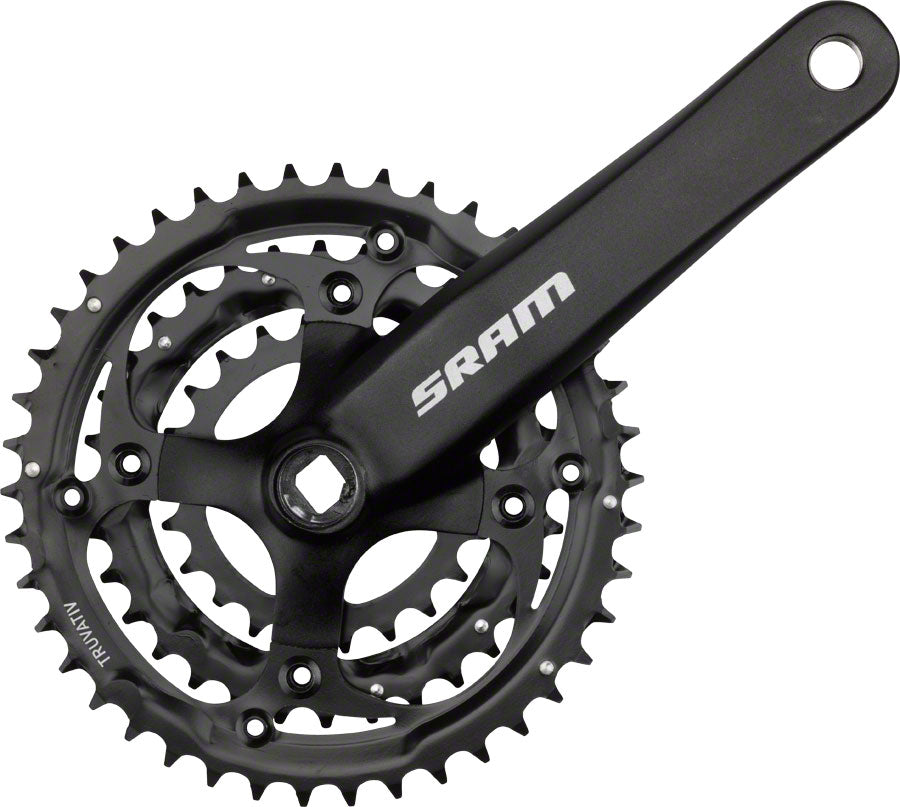 NEW SRAM S-600 Crankset SRAM S-600 Crankset - 175mm, 8-Speed, 42/32/22t, 104/64 BCD, Square Taper JIS Spindle Interface, Black