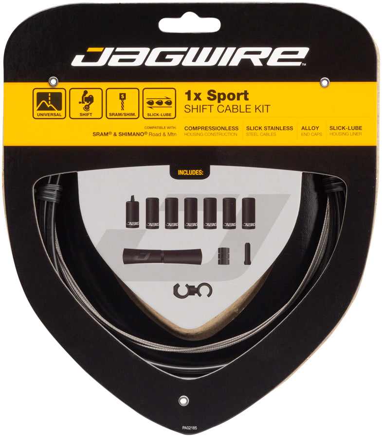 NEW Jagwire 1x Sport Shift Cable Kit SRAM/Shimano, Black