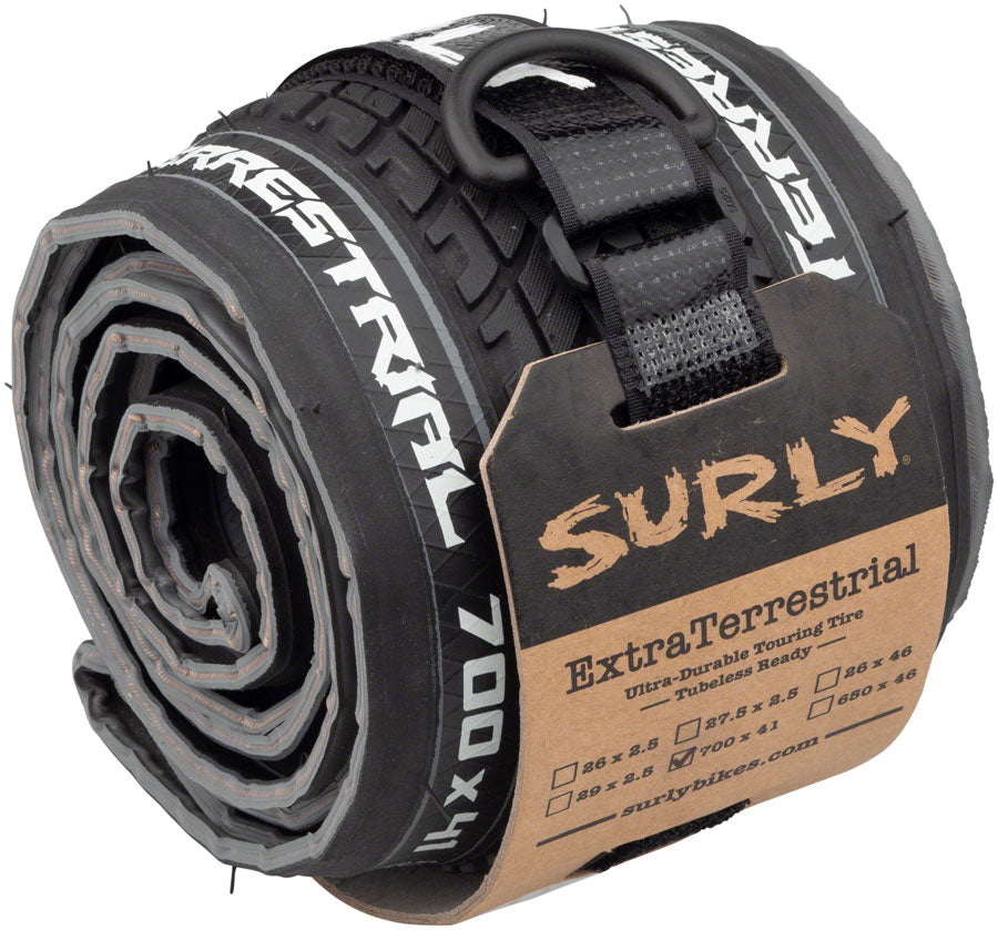NEW Surly ExtraTerrestrial Tire Surly ExtraTerrestrial Tire - 700 x 41, Tubeless, Folding, Black/Slate, 60tpi