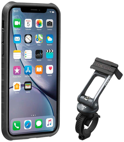 NEW Topeak Ridecase with Mount - Fits iPhone XR, Black/Gray
