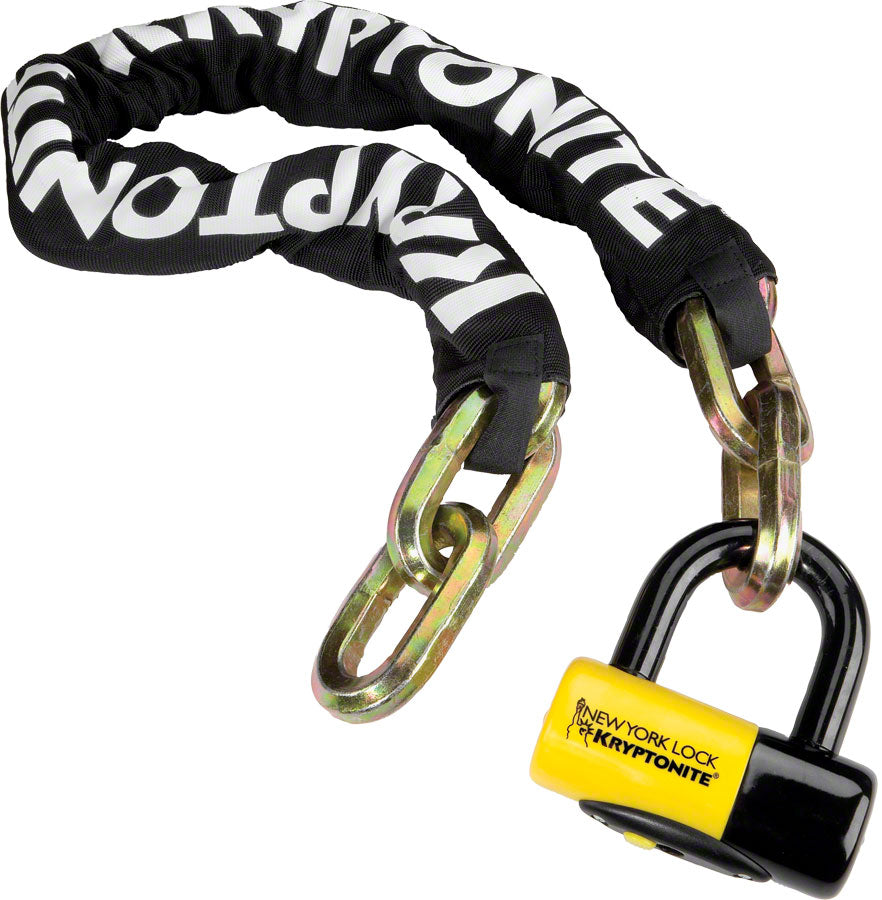 NEW Kryptonite New York Fahgettaboudit Chain 1410 and Disc Lock: 3.25' (100cm)