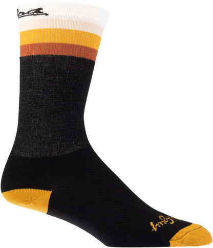 NEW Salsa Latitude Sock - 8 inch, Black, White, w/ Stripes, Small/ Medium