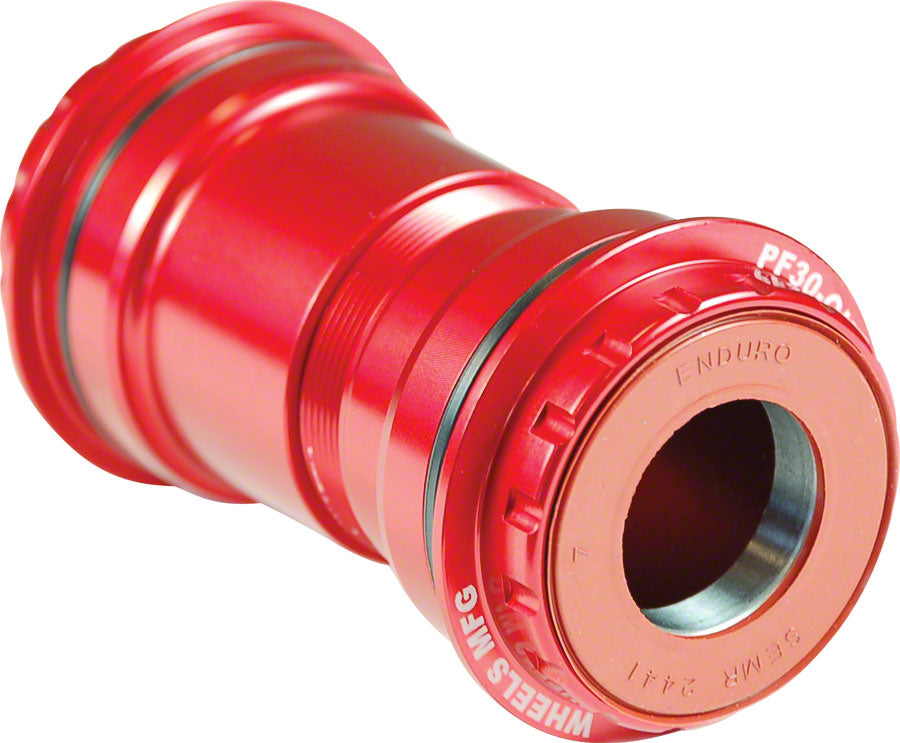 NEW Wheels Manufacturing PressFit 30 to SRAM Bottom Bracket with Angular Contact Bearings Red Cups