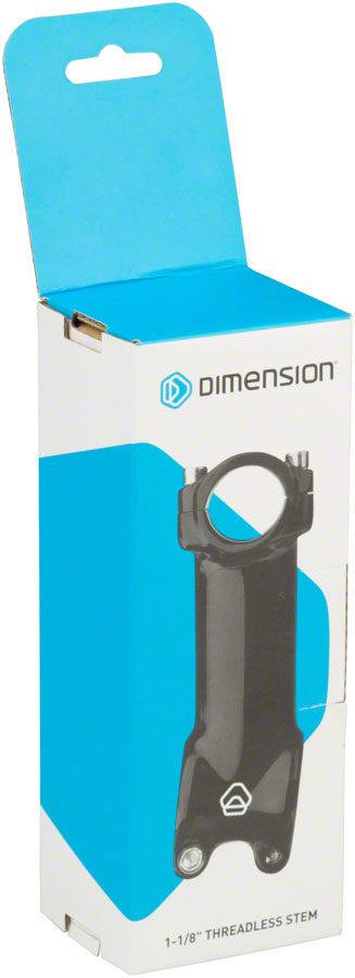 NEW Dimension 25.4 Stem - 110mm, 25.4 Clamp, +/-7, 1 1/8", Alloy, Black