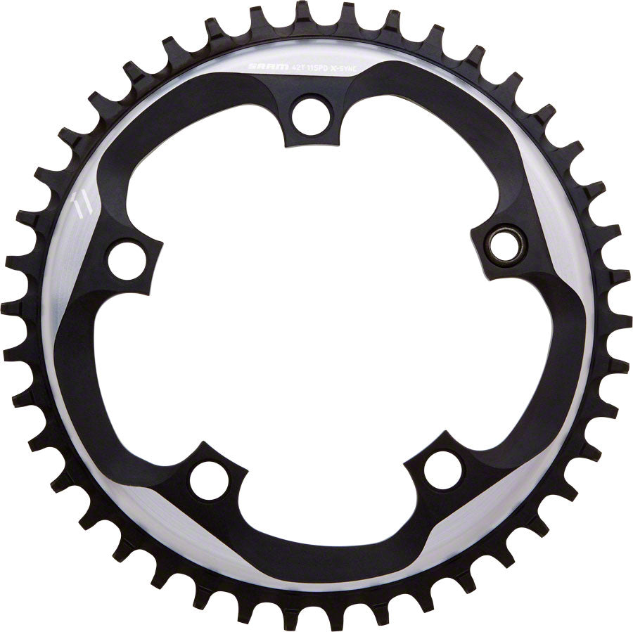 NEW SRAM X-Sync Chainring 40 Teeth 110mm BCD Polished Grey/Matte Black - Around the Cycle
