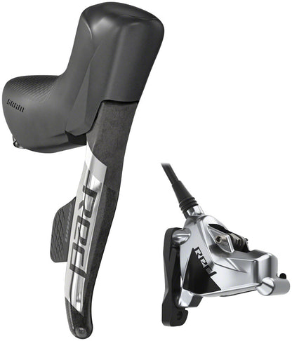 NEW SRAM RED eTap AXS HRD Shift/Brake Lever and Hydraulic Disc Caliper - Right/Rear, Flat Mount, 20mm Offset, 1800mm Hose, Black/Silver, D1 - Around the Cycle
