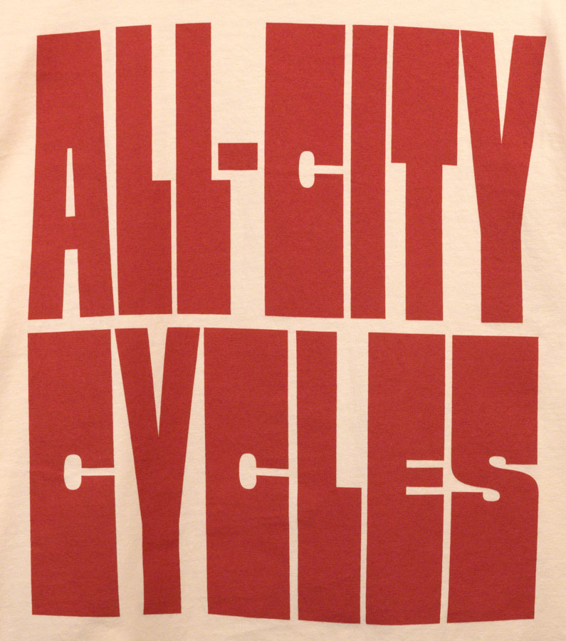 NEW All-City Week-Endo Men's T-Shirt - Ivory, Red, Large - Around the Cycle