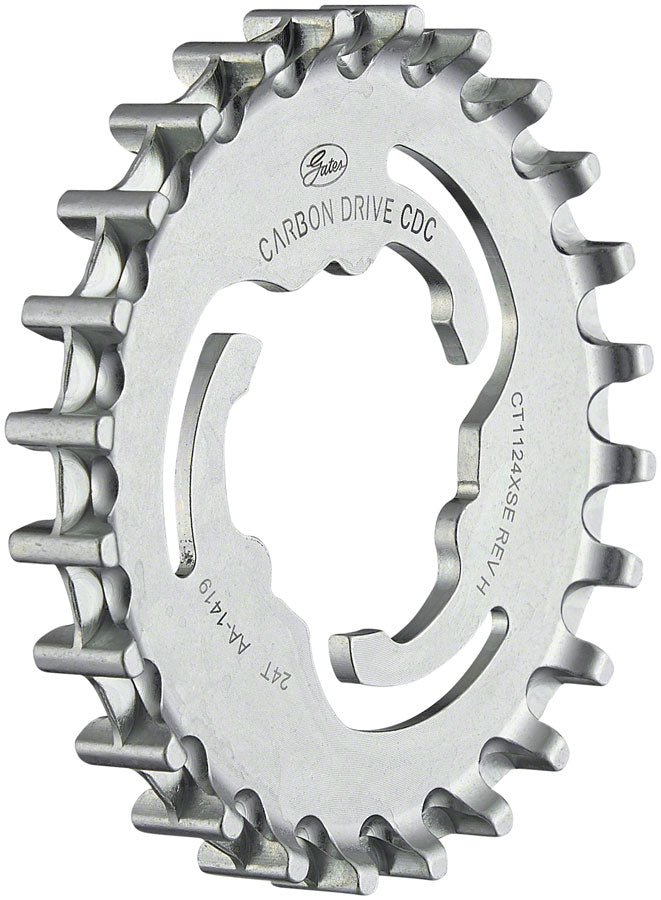 NEW Gates Carbon Drive CDC CenterTrack Rear Sprocket for Enviolo - 24t, Silver - Around the Cycle