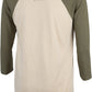 NEW Salsa Outback Unisex 3/4 Tee - Cream, Military Green, X-Large