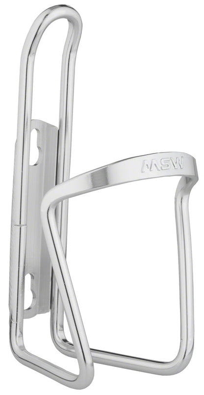 NEW MSW AC-100 Basic Water Bottle Cage: Silver - Around the Cycle