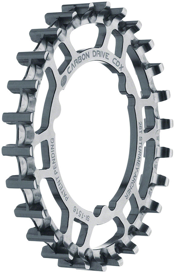 NEW Gates Carbon Drive CDX CenterTrack Rear Sprocket - 26t, For Sturmey-Archer 46.87mm 3-Lobe, Silver - Around the Cycle